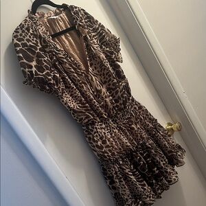 Ruby and Jenna Leopard Print Ruffle Dress